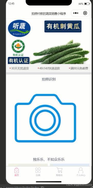 基于拍照付款功能的微信小程序蔬菜銷售系統(tǒng) 技術開發(fā)與銷售解析